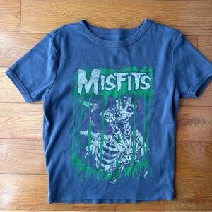 Kids' Graphic Tee - Blue with Green Print